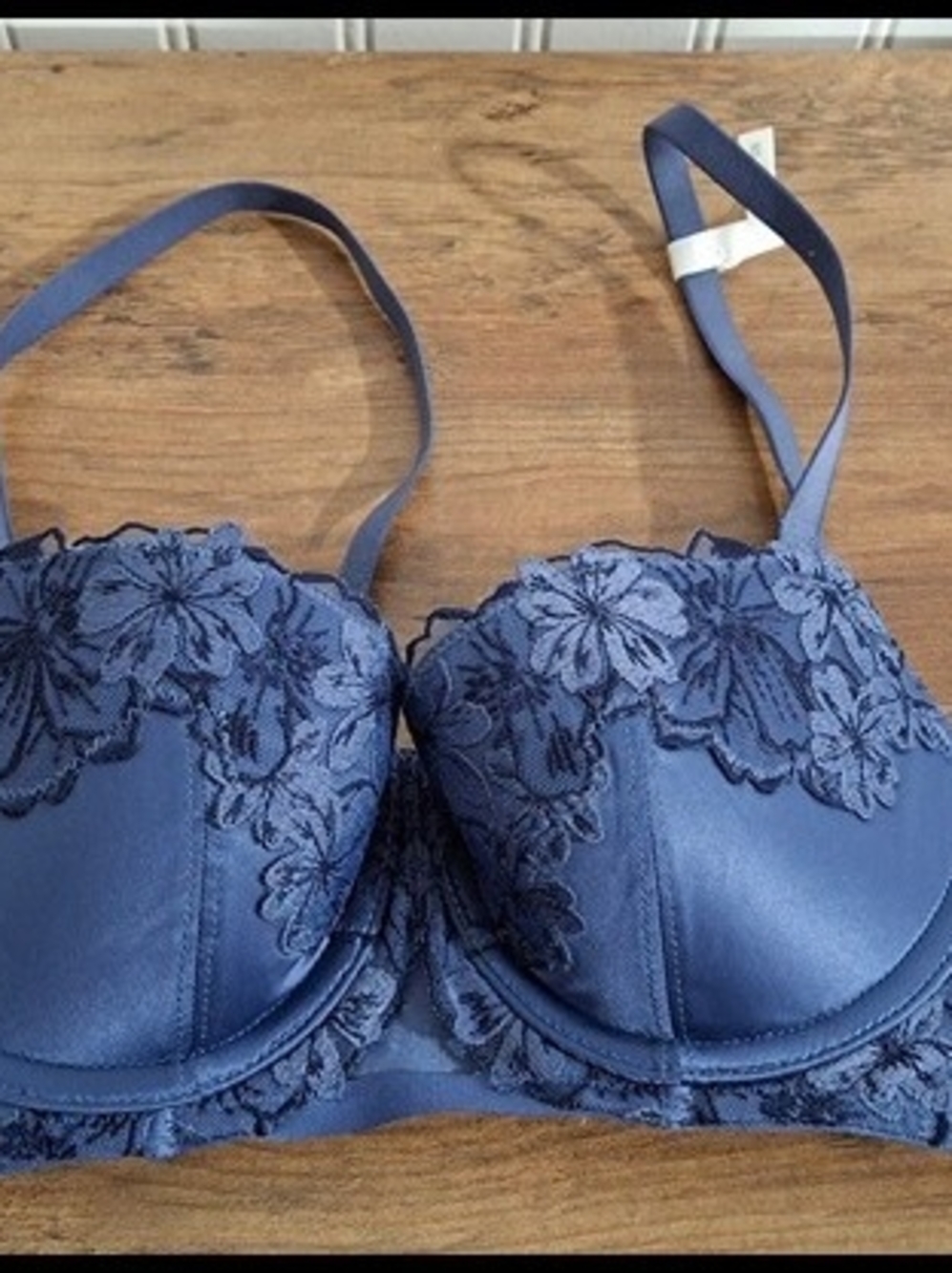 aerie Blue Floral Lace Underwire Bra